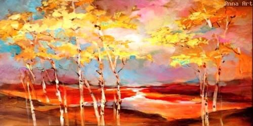 Anna Razumovskaya Hand Signed and Numbered Limited Edition Artist Embellished Canvas Giclee: "LOOKING FOR THE SUMMER 1"