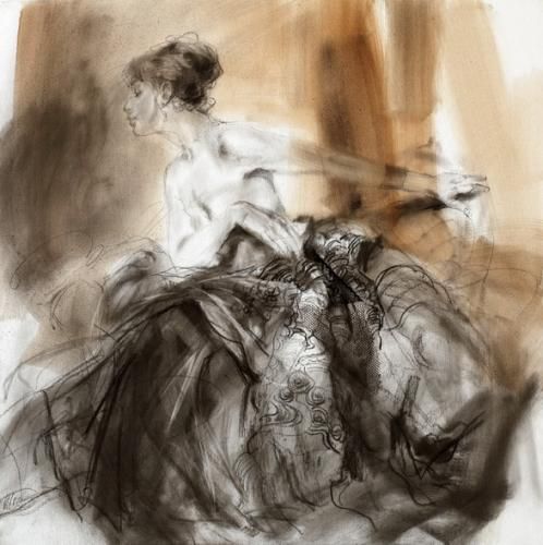 Anna Razumovskaya Hand Signed and Numbered Limited Edition Artist Embellished Canvas Giclee: "Midday Shadows"