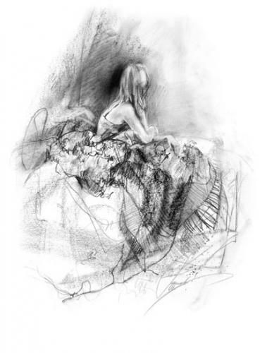 Anna Razumovskaya Hand Signed and Numbered Limited Edition Artist Embellished Canvas Giclee: "RHAPSODY 5"