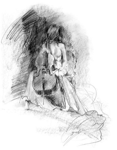Anna Razumovskaya Hand Signed and Numbered Limited Edition Artist Embellished Canvas Giclee: "RHAPSODY 6"