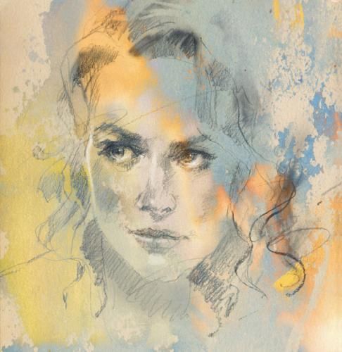 Anna Razumovskaya Hand Signed and Numbered Limited Edition Artist Embellished Canvas Giclee:"Sense of a Woman 3"