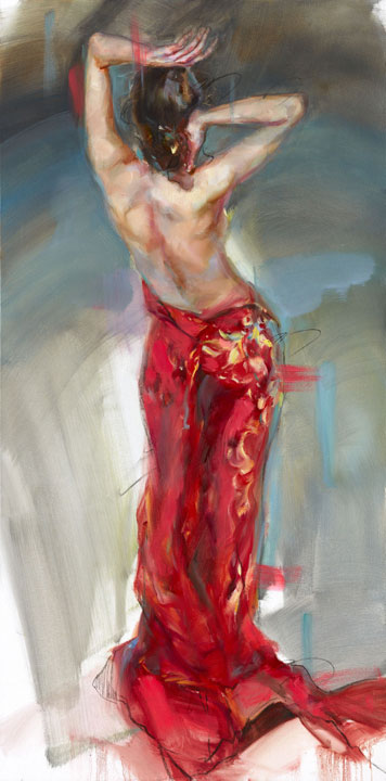 Anna Razumovskaya Hand Signed Limited Edition Artist Embellished Canvas Giclee: "Firework"