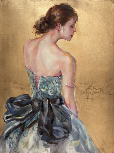 Anna Razumovskaya Hand Signed and Numbered Limited Edition Artist Embellished Canvas Giclee: "Still Dreaming"