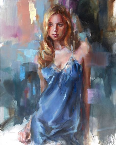 Anna Razumovskaya Hand Signed and Numbered Limited Edition Artist Embellished Canvas Giclee:"Mysterious"