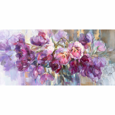 Anna Razumovskaya Hand Signed and Numbered Limited Edition Artist Embellished Canvas Giclee:"Velvet Dusk"