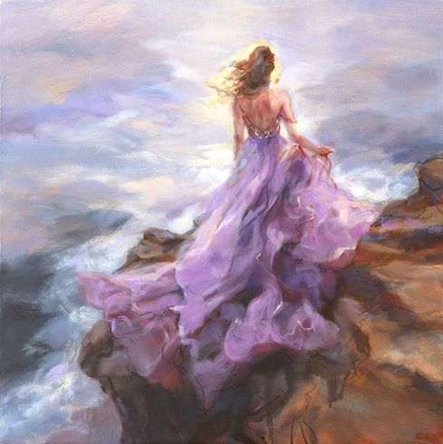 Anna Razumovskaya Hand Signed and Numbered Limited Edition Embellished Canvas Giclee:"Stormbreaker"