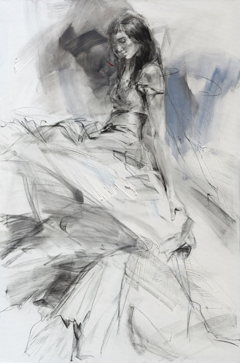 Anna Razumovskaya Hand Signed and Numbered Limited Edition Embellished Canvas Giclee:"Tune of Passion 4 "