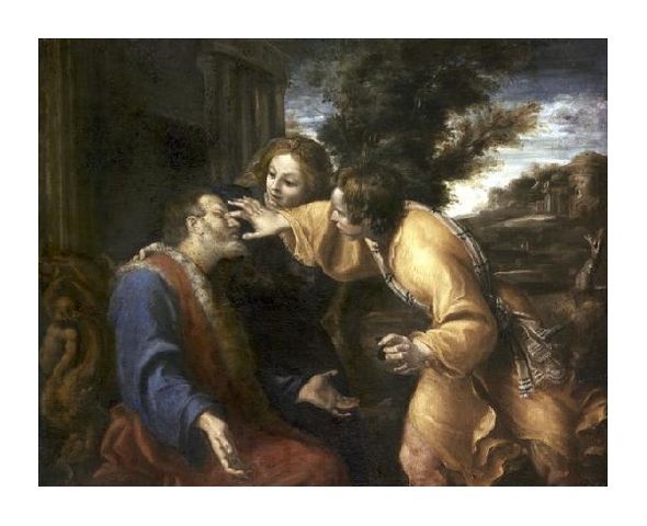 Annibale Carracci Fine Art Open Edition Gicl&eacute;e:"Tobias Heals His Blind Father"