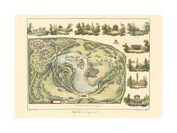 Anonymous Hand Numbered Limited Edition Print on Paper :"Garden Design I"