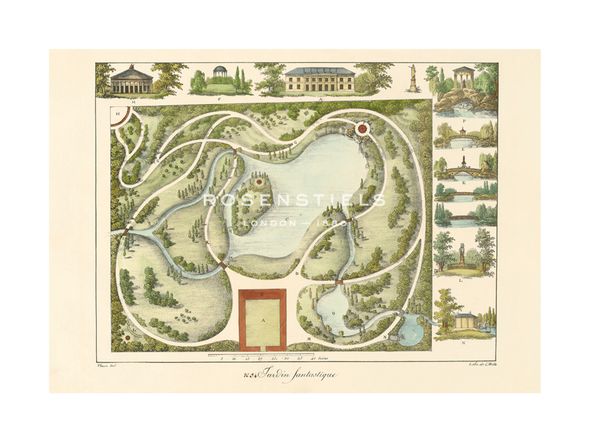 Anonymous Hand Numbered Limited Edition Print on Paper :"Garden Design II"