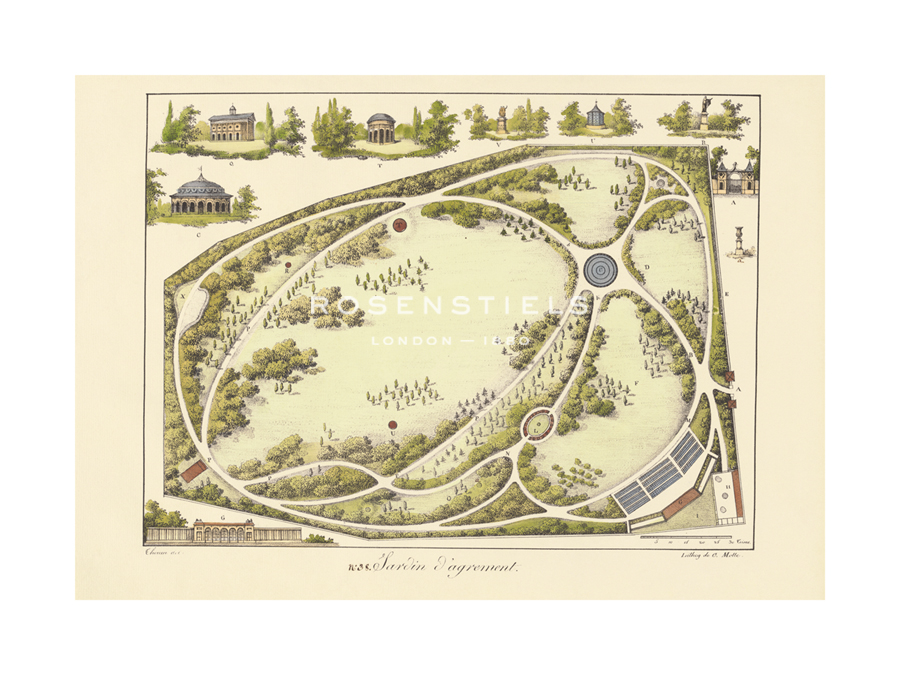 Anonymous Hand Numbered Limited Edition Print on Paper :"Garden Design IV"