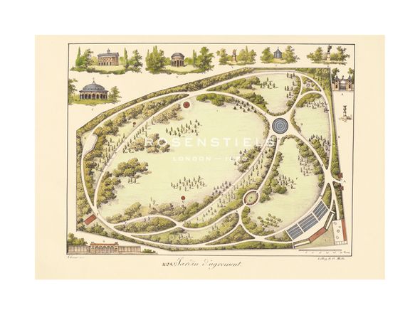 Anonymous Hand Numbered Limited Edition Print on Paper :"Garden Design IV"