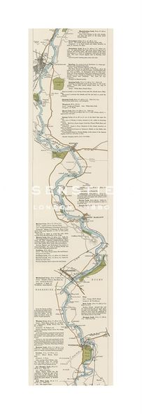 Anonymous Hand Numbered Limited Edition Print on Paper :"River Thames, Source to London Bridge - Detail III"