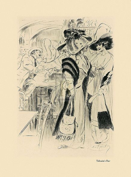 Anonymous Hand Numbered Limited Edition Print on Paper :"Tabarin's Bar"