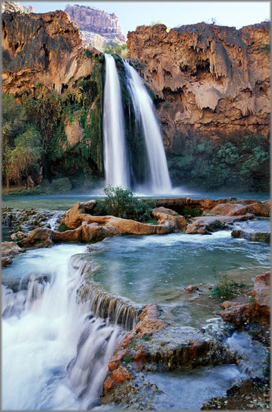 Anthony Cook Hand Signed and Numbered Limited Edition Canvas Giclee: "Havasu Falls"