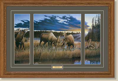 Anthony J. Padgett Handsigned and Numbered Framed Limited Edition:"Locked at Lac Seul-Moose" Anthony J. Padgett Handsigned and Numbered Framed Limited Edition:"Locked at Lac Seul-Moose"