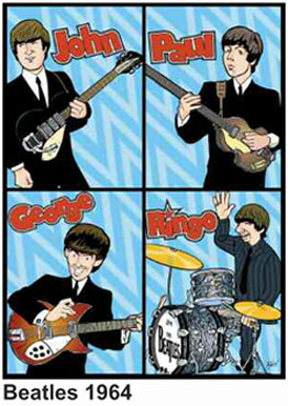 Anthony Parisi Hand Signed and Numbered Limited Edition Giclee Canvas:" Beatles 1964 " Anthony Parisi Hand Signed and Numbered Limited Edition Giclee Canvas:" Beatles 1964 "