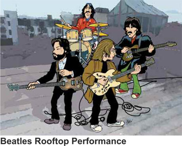 Anthony Parisi Hand Signed and Numbered Limited Edition Giclee Canvas:" Beatles Rooftop Performance " Anthony Parisi Hand Signed and Numbered Limited Edition Giclee Canvas:" Beatles Rooftop Performance "