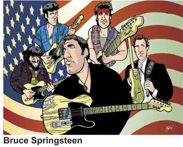 Anthony Parisi Hand Signed and Numbered Limited Edition Giclee Canvas:" Bruce Springsteen "