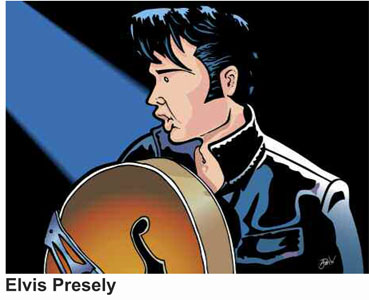 Anthony Parisi Hand Signed and Numbered Limited Edition Giclee Canvas:" Elvis Presely "