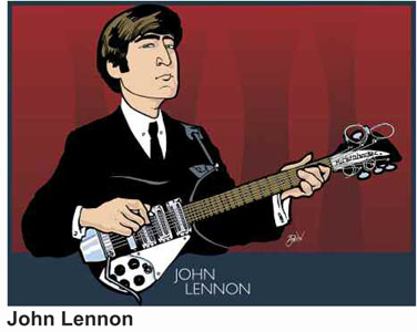 Anthony Parisi Hand Signed and Numbered Limited Edition Giclee Canvas:" John Lennon "