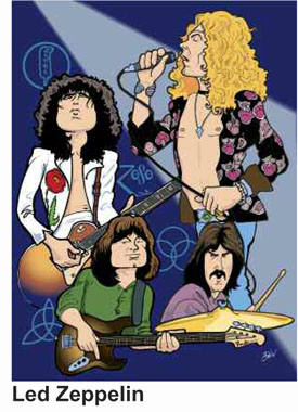 Anthony Parisi Hand Signed and Numbered Limited Edition Giclee Canvas:" Led Zeppelin "