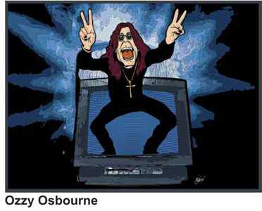 Anthony Parisi Hand Signed and Numbered Limited Edition Giclee Canvas:" Ozzy Osbourne "