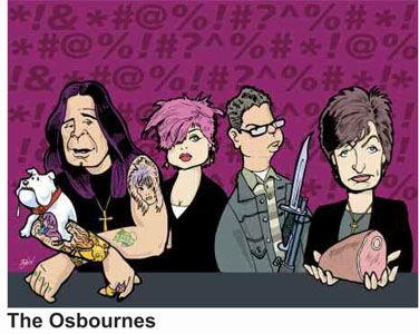 Anthony Parisi Hand Signed and Numbered Limited Edition Giclee Canvas:" The Osbournes " Anthony Parisi Hand Signed and Numbered Limited Edition Giclee Canvas:" The Osbournes "