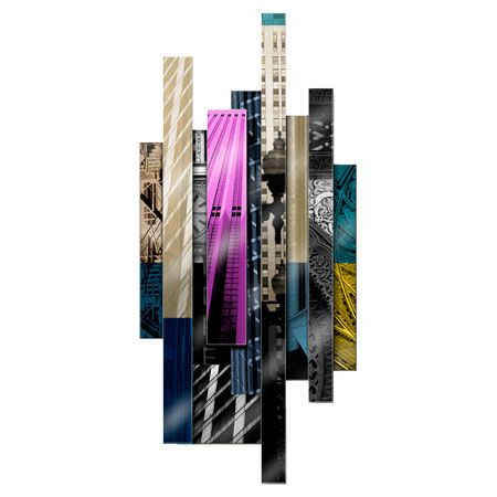 Anthony Tahlier Limited Edition Ready to Hang Giclee on Clear Acrylic: "Urban Puzzle I"