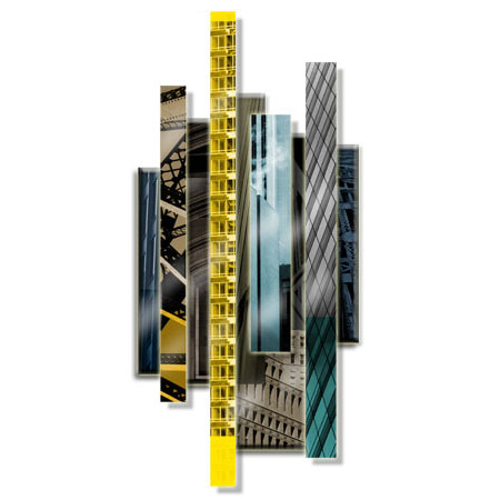 Anthony Tahlier Limited Edition Ready to Hang Giclee on Clear Acrylic: "Urban Puzzle II"