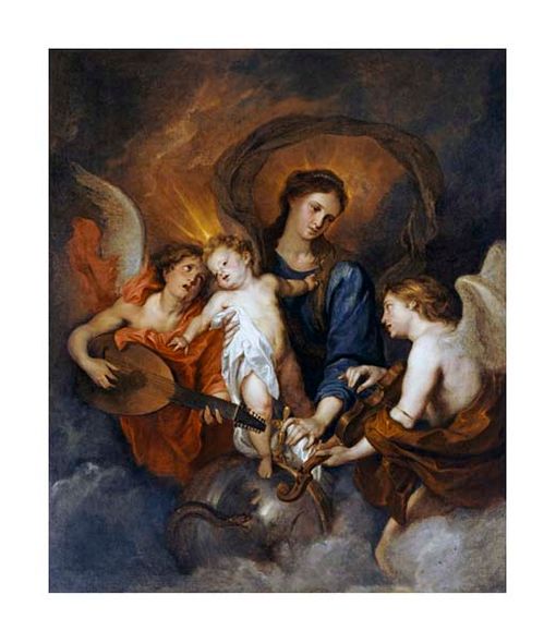 Anthony Van Dyck Fine Art Open Edition Gicl&eacute;e:"The Madonna and Child with Two Musical Angels"