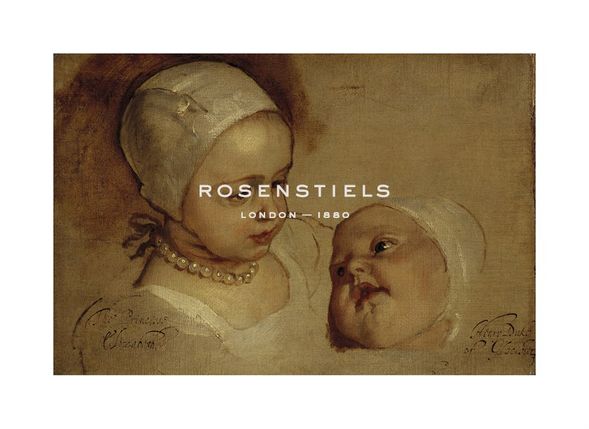 Anthony Van Dyck Hand Numbered Limited Edition Print on Paper :"Princess Elizabeth, and Princess Anne, Daughters of Charles I"