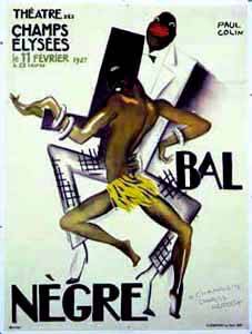 Antique Poster Reproduction Giclee on Paper:"Bal Negre"