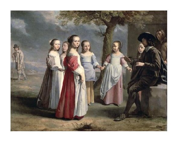 Antoine Le Nain Fine Art Open Edition Gicl&eacute;e:"Children's Dance"