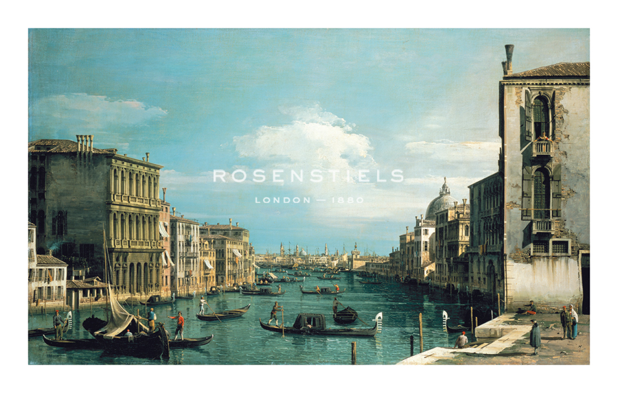 Antonio Canaletto Hand Numbered Limited Edition Print on Paper :"The Grand Canal Venice, Looking East from the Campo di San Vio"