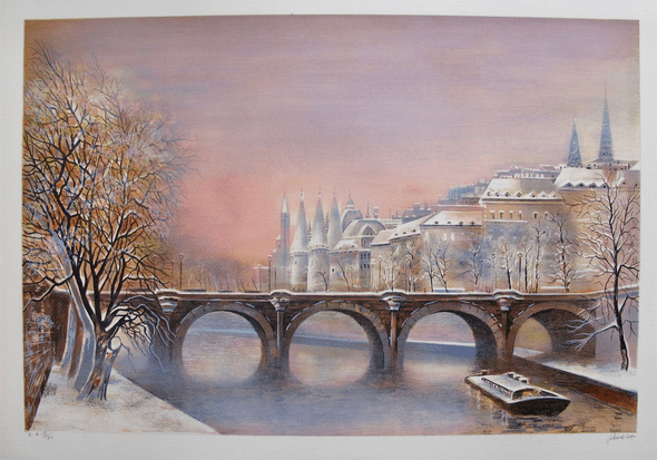 Antonio Rivera Hand Signed Limited Edition Lithograph:"Paris La Conciergerie"