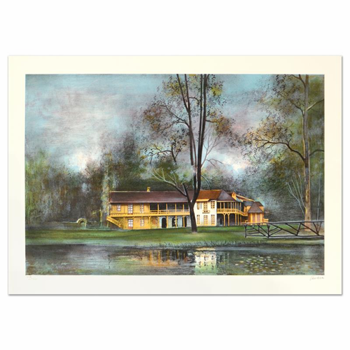 Antonio Rivera Limited Edition 26.5 x 17.5 lithograph:"Hameau de la Reine"