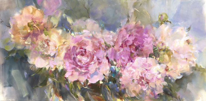 Anna Razumovskaya Hand Signed and Numbered Limited Edition Embellished Canvas Giclee:"Lucky Coincidence 1"