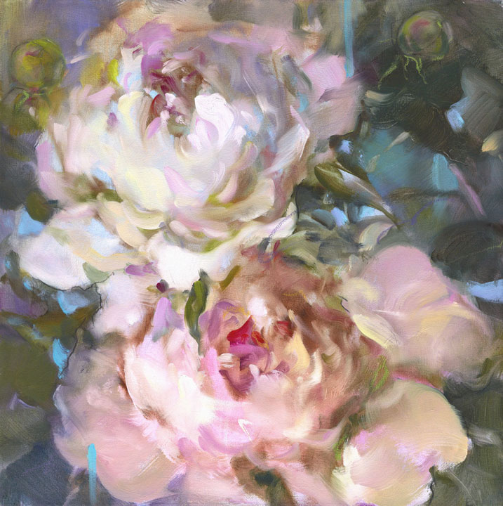 Anna Razumovskaya Hand Signed and Numbered Limited Edition Embellished Canvas Giclee:"Inseparable 2"