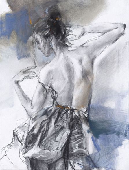 Anna Razumovskaya Hand Signed and Numbered Limited Edition Embellished Canvas Giclee:"Evening of the Day"
