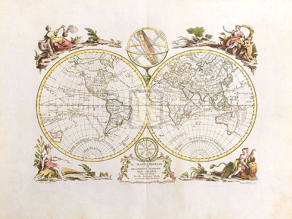 Antonio Zatta Hand Numbered Limited Edition Print on Paper :"Il Mappa Mondo, 1774"