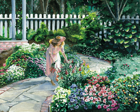 April Yost Limited Edition Museum Quality Gicl&eacute;e: "Morning Garden"