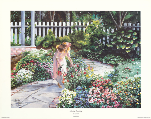 April Yost Limited Edition Museum Quality Giclée: "Morning Garden Litho" April Yost Limited Edition Museum Quality Giclée: "Morning Garden Litho"