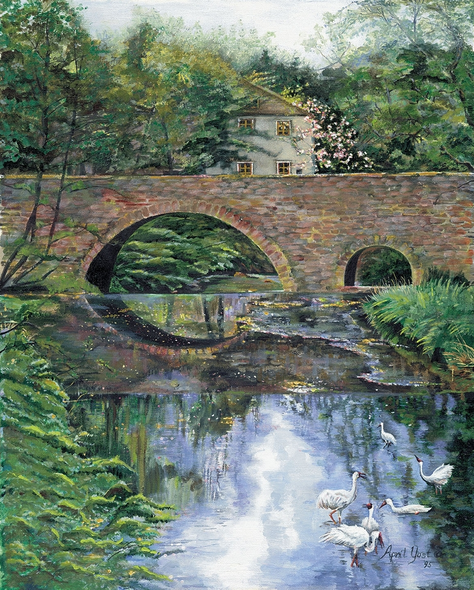 April Yost Limited Edition Museum Quality Giclée: "Scottish Bridge by April Yost"