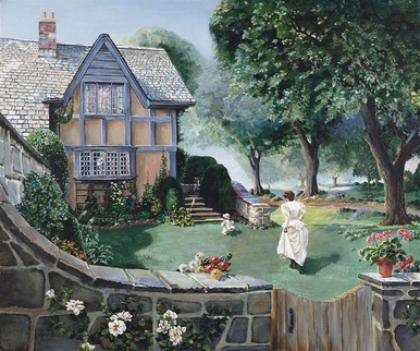 April Yost Limited Edition Museum Quality Giclée: "Visit To Mrs. Edith by April Yost"