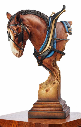 Arich Harrison Cold Cast Fine Art Sculpture:"A Light Burden - Clydesdale Sculpture" Arich Harrison Cold Cast Fine Art Sculpture:"A Light Burden - Clydesdale Sculpture"