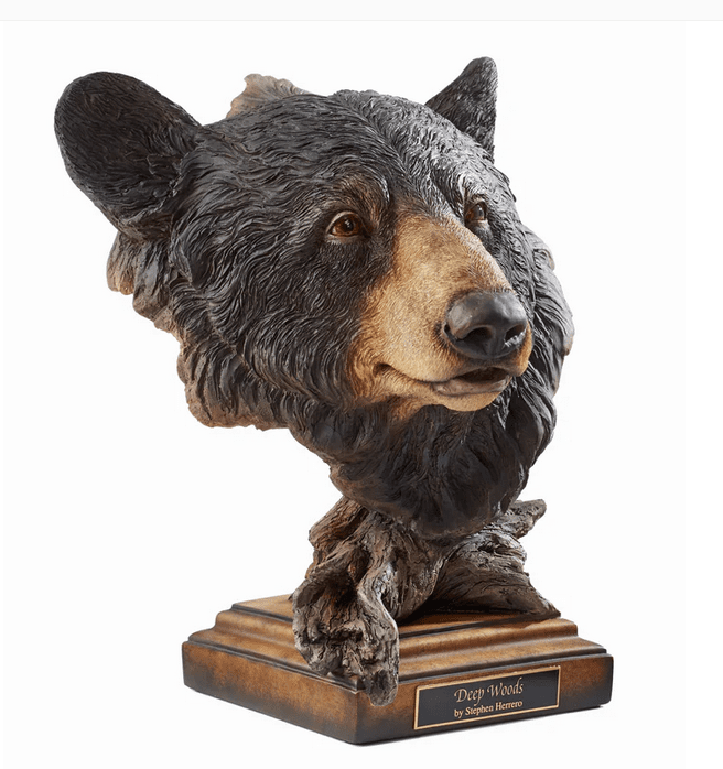 Stephen Herrero Cold Cast Mill Creek Sculpture:"Dep Woods Bear"