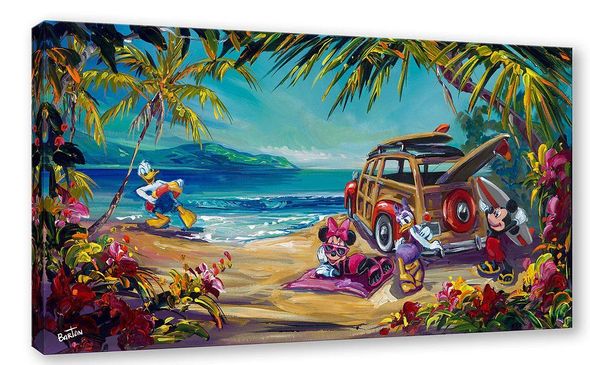 Steve Barton Disney Limited Edition Gallery Wrap Canvas Giclee:"Surf Day"
