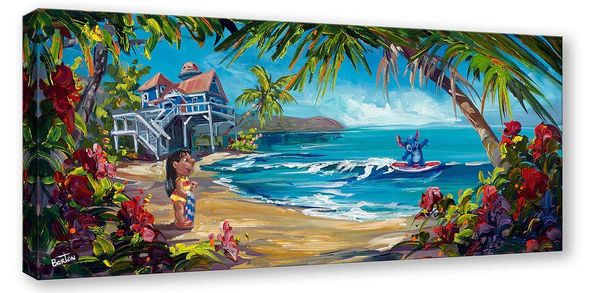 Steve Barton Disney Limited Edition Gallery Wrap Canvas Giclee:"Hawaiian Hideout"