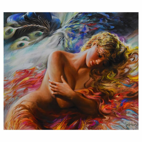 Arkady Ostritzky Limited Edition 28.5 x 25 serigraph:"Embrace"